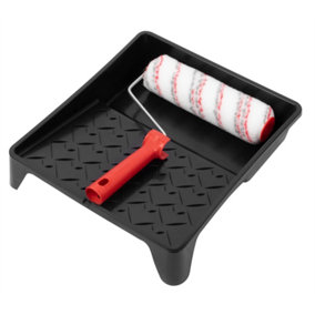 Hardys 9" Paint Roller Set - Includes Medium Pile Sleeve, Roller Frame and Tray - Ideal for Textured Surfaces & External Use