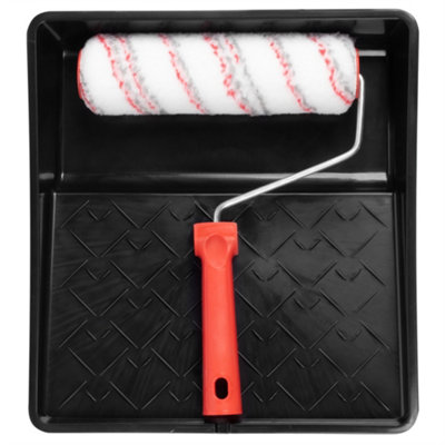 Hardys 9" Paint Roller Set - Includes Medium Pile Sleeve, Roller Frame and Tray - Ideal for Textured Surfaces & External Use