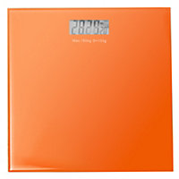 Hardys Digital Scales - Electronic Bathroom Weighing Scales, Step-On, LCD Display, Max 180kg/400lb - Orange