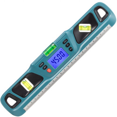 Hardys Digital Spirit Level - Inclinometer Angle Finder with 4x90 (360) Range, LCD Display, Absolute/Relative Modes - 285mm