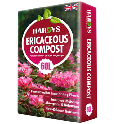 Hardys Ericaceous Compost - Specially Formulated, Loam Based, Rich Nutrients & Minerals, Ideal pH for Mature Plant, Seed, Cutting