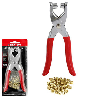 Hardys Eyelet Fabric Punch Pliers Leather Canvas Hole Puncher Tool 50 Brass Eyelets