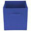 Hardys Foldable Storage - Cube Collapsible Fabric Basket for Toys, Books, Clothes & Organising - 27cm x 27cm x 27cm - Dark Blue