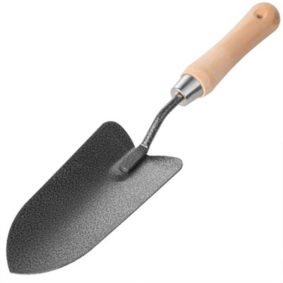 Hardys Garden Hand Trowel - Carbon Steel, Hammered Finish, Improved Rust Resistance, Robust Ash Wood Handle - (L) 330mm x (W) 80mm