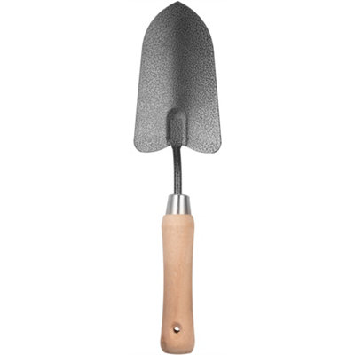 Hardys Garden Hand Trowel - Carbon Steel, Hammered Finish, Improved Rust Resistance, Robust Ash Wood Handle - (L) 330mm x (W) 80mm