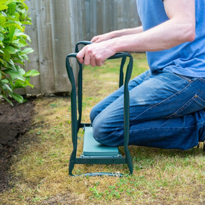 Hardys Garden Kneeler with Handles Foam Knee Pad Gardening Stool Thick Padding Lightweight Steel Frame