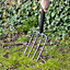 Hardys Heavy Duty Garden Fork - 4 Tine Carbon Steel Head, Rust Resistant, for Pitching, Gardening, Mucking Out, Borders - 100cm