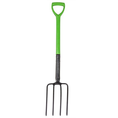 Hardys Heavy Duty Garden Fork - 4 Tine Carbon Steel Head, Rust Resistant, for Pitching, Gardening, Mucking Out, Borders - 100cm