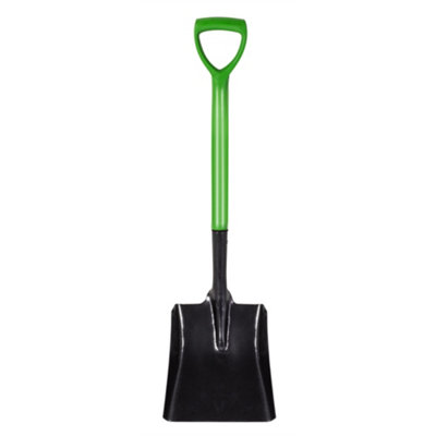 Hardys Heavy Duty Garden Shovel - Powder Coated Carbon Steel Head, Rust & Corrosion Resistant, Square Wide Mouth, D-Grip - 94cm