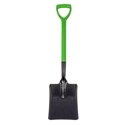 Hardys Heavy Duty Garden Shovel - Powder Coated Carbon Steel Head, Rust & Corrosion Resistant, Square Wide Mouth, D-Grip - 94cm