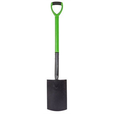 Hardys Heavy Duty Garden Spade - Long Life Carbon Steel Blade, Rust Resistant, Ergonomic Textured D-Grip - 100cm Gardening Shovel
