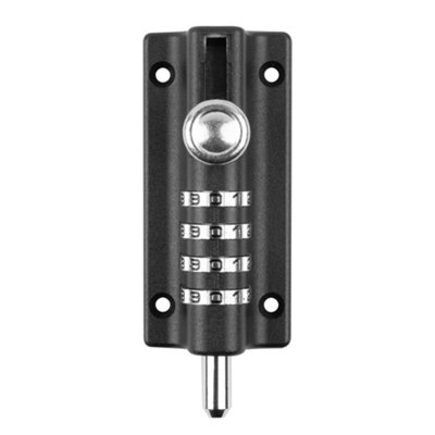 Hardys Keyless Combination Bolt - 4-Digit Combination Lock for Internal and External Use, Re-Codable, Anti-Tamper Screws Provided