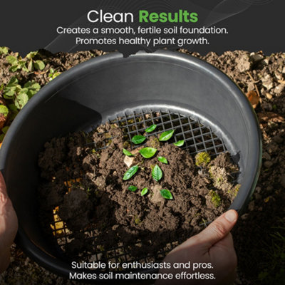 Hardys Large Plastic Garden Sieve - Gardening Riddle Stone and Soil ...