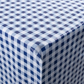 Hardys Large Wipe Clean PVC Vinyl Tablecloth Dining Kitchen Table Cover Protector Sheet - Blue Checked