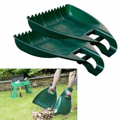 Hardys Leaf Grabbers, Set of 2 - Garden Waste Collectors, Seasonal & Year Round Use, Trimmings, Leaves, Clippings - Sturdy Plastic