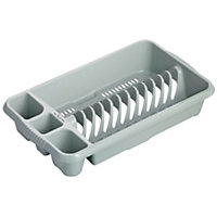 Hardys Medium Plastic Kitchen Plastic Dish Drainer Rack Draining Board Cutlery Holder - Green