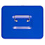 Hardys Metal Cash Box Money Bank Deposit Steel Tin Security Safe Petty Key Lockable - 10" Blue