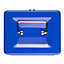 Hardys Metal Cash Box Money Bank Deposit Steel Tin Security Safe Petty Key Lockable - 6" Blue