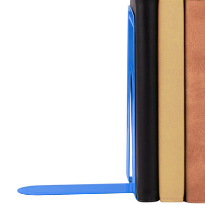 2-Pack Cat Bookends - Cute Kitten With Purple Wings, Wood & Metal, Heavy Duty & Non-Slip For Shelves