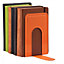 Hardys Pair of Heavy Duty Metal Bookend Anti Slip Book End Stand Support Office School - Orange