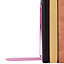 Hardys Pair of Heavy Duty Metal Bookend Anti Slip Book End Stand Support Office School - Pink