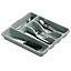 Hardys Plastic Kitchen Cutlery Tray Organiser Rack Holder Drawer Insert Tidy Storage - Green