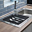 Hardys Plastic Sink Draining Board Mat Drainer Kitchen Washing Up Pots Drying Tray - Black