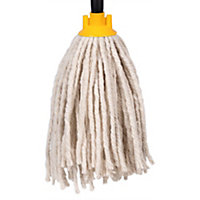 Hardys Replacement Mop Head - 22mm Diameter Screw In Socket, Colour Coded, Cotton Yarn, High Absorption, Wet & Dry Use - Yellow