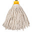 Hardys Replacement Mop Head - 22mm Diameter Screw In Socket, Colour Coded, Cotton Yarn, High Absorption, Wet & Dry Use - Yellow