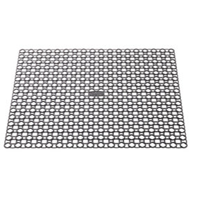 Hardys Sink & Draining Board Mat - Flexible, Protects Basin & Draining Board, Expands Drying Space, Plastic - Black, 40cm x 35cm