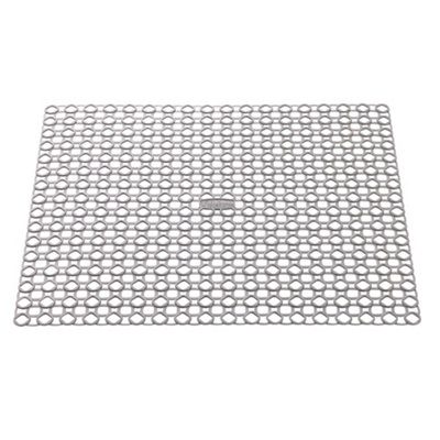 Hardys Sink & Draining Board Mat - Flexible, Protects Basin & Draining Board, Expands Drying Space, Plastic - Silver, 40cm x 35cm