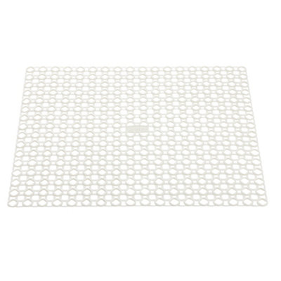 Hardys Sink & Draining Board Mat - Flexible, Protects Basin & Draining Board, Expands Drying Space, Plastic - White, 40cm x 35cm