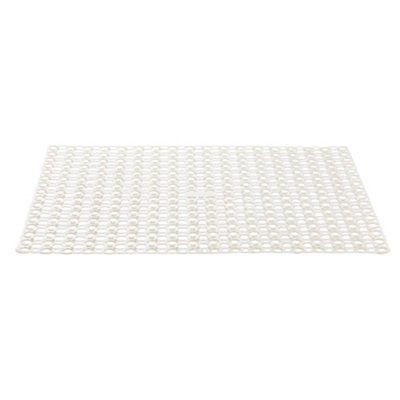 Hardys Sink & Draining Board Mat - Flexible, Protects Basin & Draining Board, Expands Drying Space, Plastic - White, 40cm x 35cm