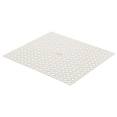Hardys Sink & Draining Board Mat - Flexible, Protects Basin & Draining Board, Expands Drying Space, Plastic - White, 40cm x 35cm