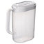 Hardys Slimline Fridge Door Jug - 1.5L Capacity, Reversible Pour and Store Lid, BPA Free Clear Plastic, Dishwasher & Freezer Safe