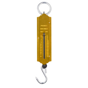 Hardys Spring Balance Weighing Scale - Lbs/Kgs Measurement, Minimum Weight of 1lb, Fishing, Commercial Shop & Luggage Scale - 25kg