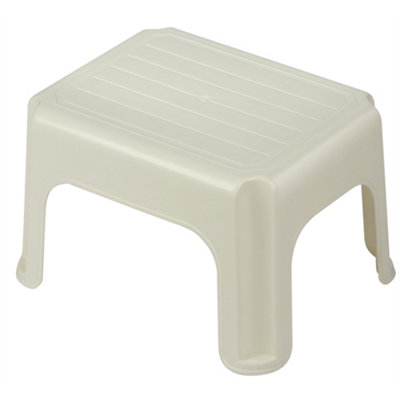 Hardys Step Stool - Non-Slip Grooves for Home - Bathroom - Bedroom - Caravan Steps for Adults & Kids - 120KG - 35 x 27cm - Cream