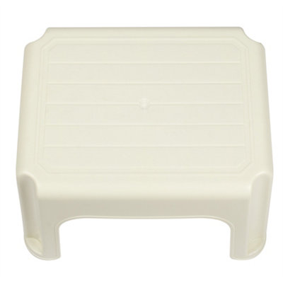 Hardys Step Stool - Non-Slip Grooves for Home - Bathroom - Bedroom - Caravan Steps for Adults & Kids - 120KG - 35 x 27cm - Cream