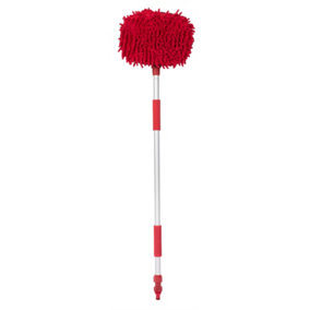 Hardys Telescopic Car Washing & Cleaning Brush - Detachable Washing Mop Mitt, Adjustable Head - Extension 98-168cm