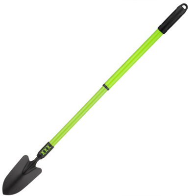 Hardys Telescopic Garden Trowel - Long Handled, Rubberised Ergonomic Grip, Simple Twist Extend Action, Steel Alloy - 66cm / 94cm