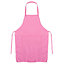 Hardys Unisex Apron - Polyester Linen, Double Front Pocket / Catering, BBQ, Art, Cooking - Approx. size 540mm x 740mm - Baby Pink