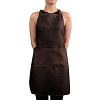 Hardys Unisex Apron - Polyester Linen, Double Front Pocket / Catering, BBQ, Art, Cooking - Approx. size 540mm x 740mm - Brown