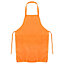 Hardys Unisex Apron - Polyester Linen, Double Front Pocket / Catering, BBQ, Art, Cooking - Approx. size 540mm x 740mm - Orange