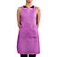 Hardys Unisex Apron - Polyester Linen, Double Front Pocket / Catering, BBQ, Art, Cooking - Approx. size 540mm x 740mm - Purple