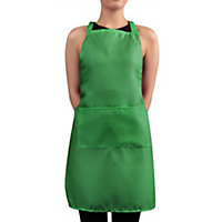 Hardys Unisex Apron - Polyester Linen, Double Front Pocket / Catering, BBQ, Art, Cooking - Size 540mm x 740mm - Light Green
