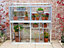 Harewood 5 Feet Lean to Mini Greenhouse - Aluminium/Glass - L1.51 x W0.053 x H1.51 cm - Brown