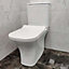 Harland White Ceramic Toilet Pan with Eco Flush & Soft Closing Toilet Seat