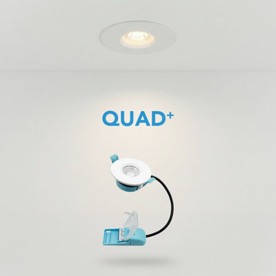 Harled Quad+ Fire Rated LED Downlight Switchable 5W-7W and 4 CCT IP65 ...