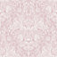 Harlen Woodland Damask Wallpaper Dusky Coral Pink Holden 90161
