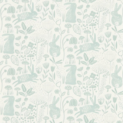 Harlequin Into The Meadow Wallpaper Duck Egg HLTF112631 DIY at B&Q